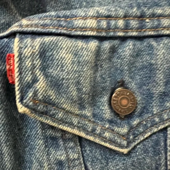 Super Vintage Hand Painted Levi Denim Vest - Picture 6 of 8